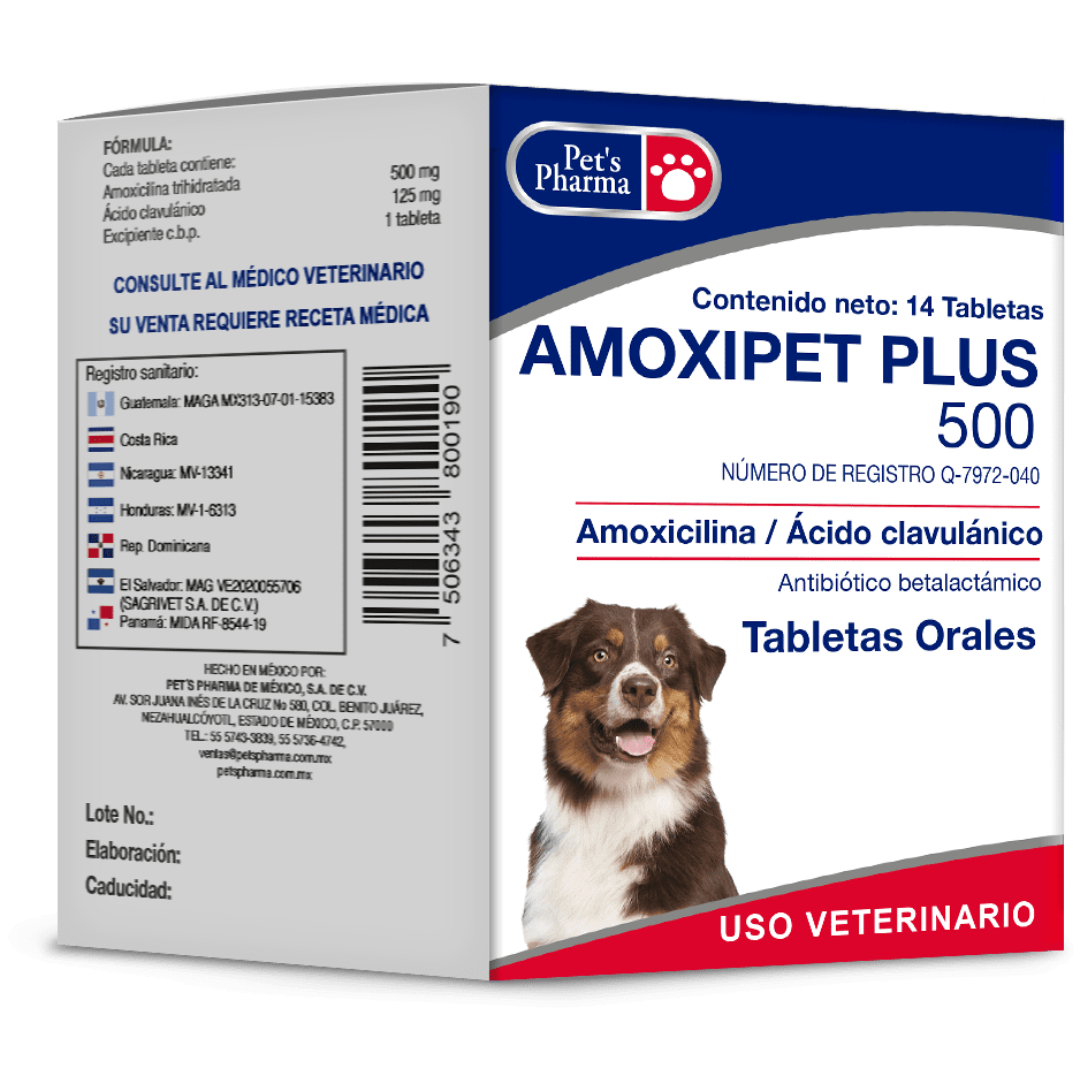 Amoxipet Plus 500 - 14 Tabletas Pet's Pharma Amoxipet Plus 500 - 14 Tabletas Pet's Pharma